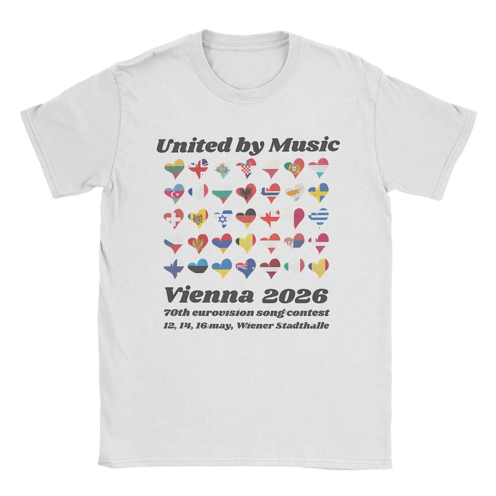 Eurovisions Song Contest 2026 Tee Shirt for Unisex Women Graphic Print T Shirts 100 Cotton Clothes