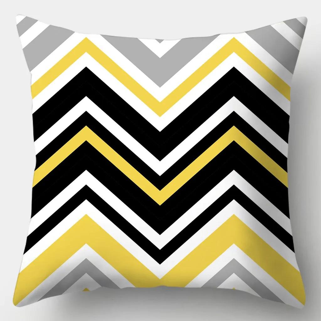 Наволочка желтой серии 45смX45см Квадратная наволочка для дивана Креативная подушка с солнечным цветком