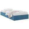 Ottoman Bed Frame with Storage Dark Blue 90 x 190 cm Velvet