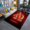 Alpha Omega Red Religious Carpet Suitable As a Non-slip Mat for the Living Room or Bedroom Sofa