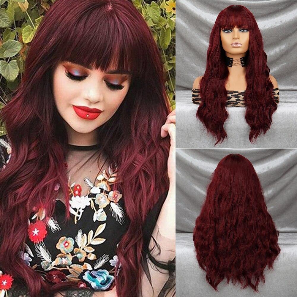 XINRAN Парик с длинными волнами, коричневый, средняя часть, черный, женский парик из синтетического высокотемпературного волокна, подходит для повседневного ношения, парики для косплея