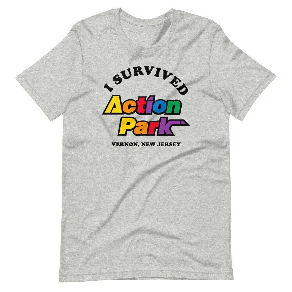I SURVIVED ACTION PARK Vernon New Jersey Amusement Short-Sleeve Unisex T-Shirt