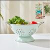Rust-proof Enamel Coated Fruit Basket Carbon Steel Vegetable Strainer  Countertop