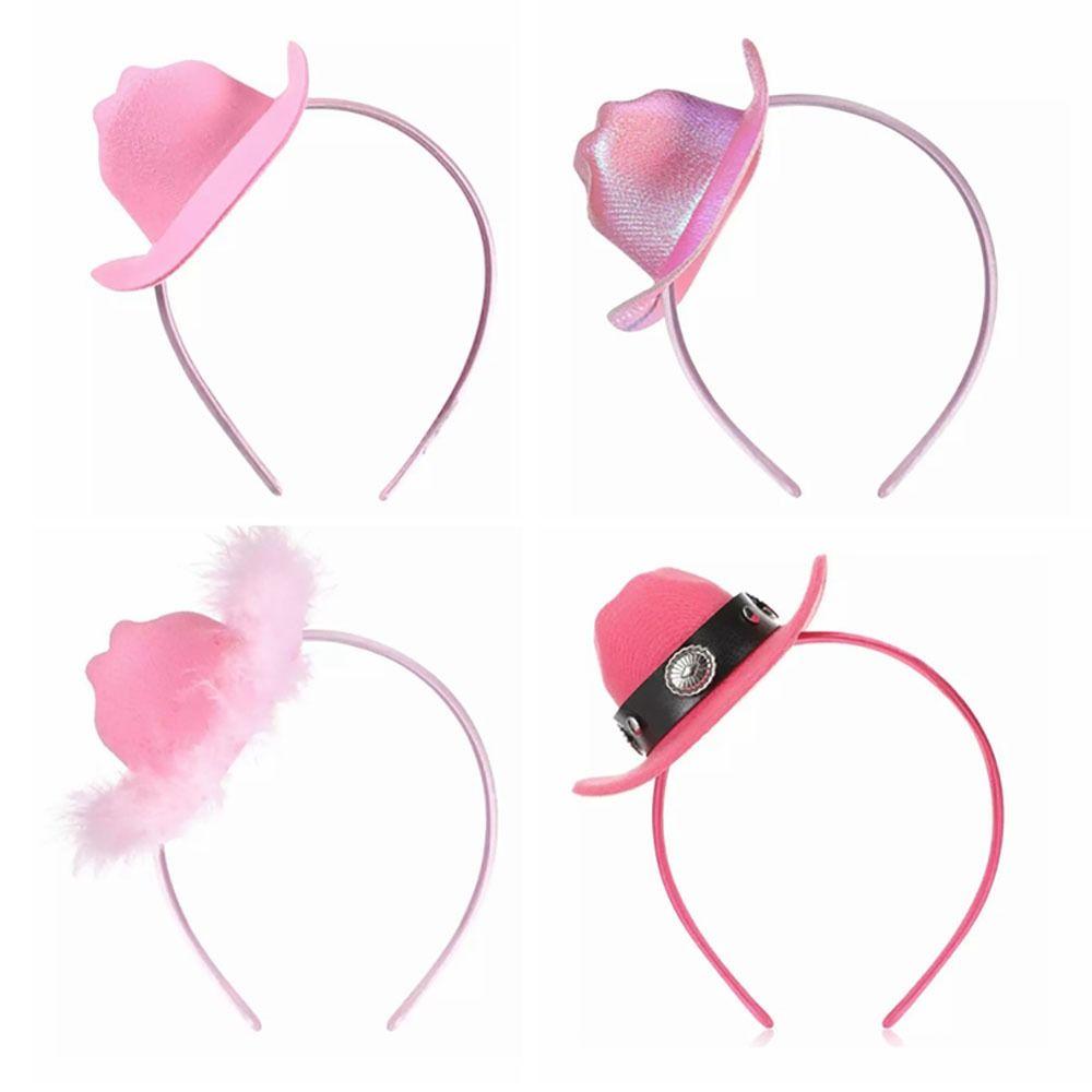 Headwear Cowgirl Hat Hair Hoop Hair Accessories Festival Hairband Fashion Cowboy Hat Headband