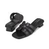 Barbara Leather Padding Cushion Slide Mule 3cm 2 Colors Blj340