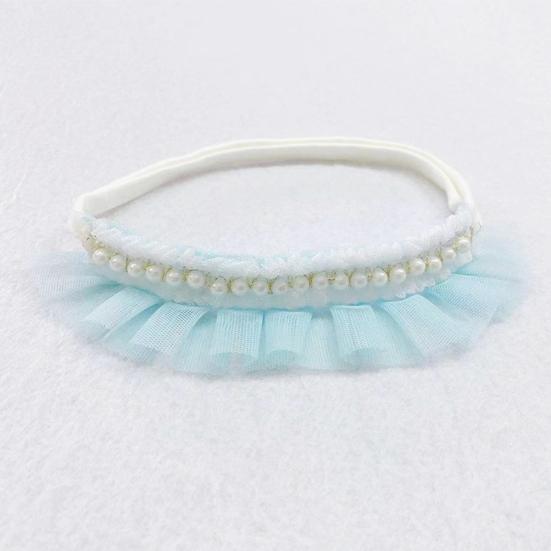 Handmade Lace Pet Wedding Bib with Adjustable Straps Pearl Embroidery Breathable Comfortable Pet Collar