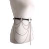 Layered Leather Belt With Chains Body Harness Sexy Waist Goth Accessories Strap Adjustable Festival Girls Jewelry