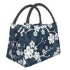 Сумка-тоут Cherry Blossom Infused Lunch Tote для женщин Sakura Cherry Blossom Cherry Portable Thermal Cooler Food Lunch Box Travel