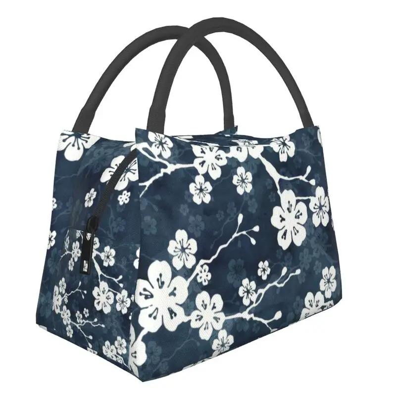 Сумка-тоут Cherry Blossom Infused Lunch Tote для женщин Sakura Cherry Blossom Cherry Portable Thermal Cooler Food Lunch Box Travel