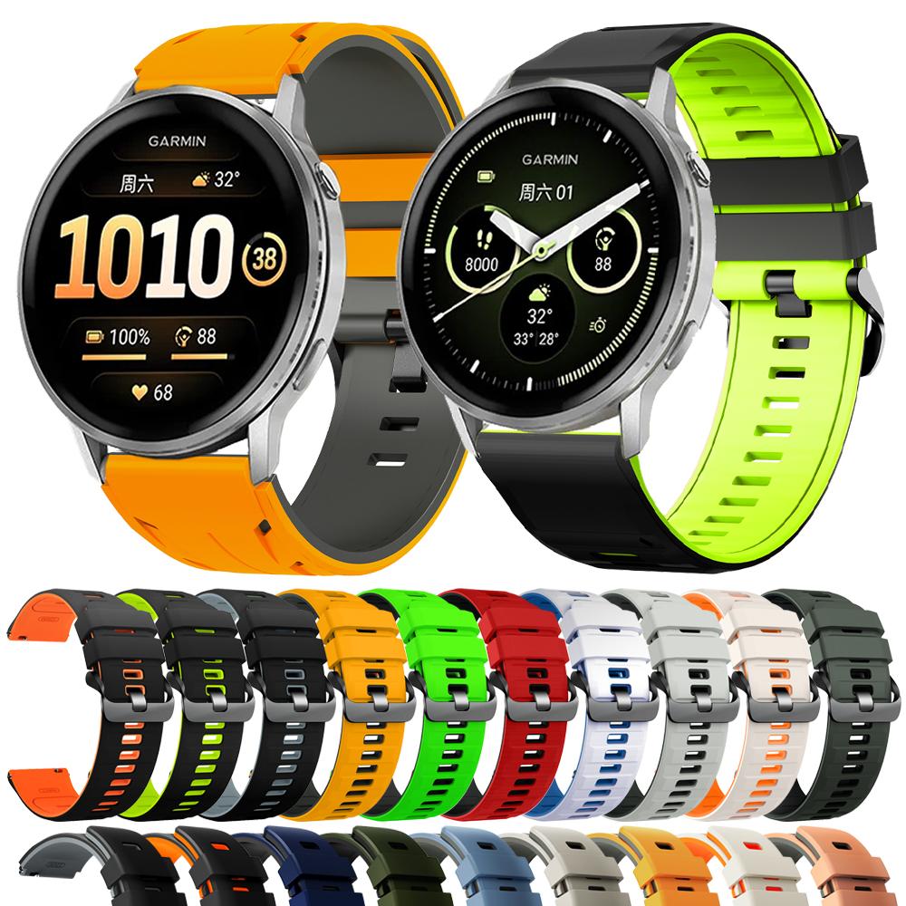 Силиконовый ремешок 22 мм для часов Garmin Venu 4 3 2 45 мм, ремешки для часов Garmin Forerunner 570 265 255 Music Vivoactive 4, спортивный браслет