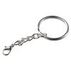 Серебряная цепочка для рукоделия 25 мм, комплект ключей, брелок для ключей, кольцо для ключей, принадлежности для изготовления ювелирных изделий