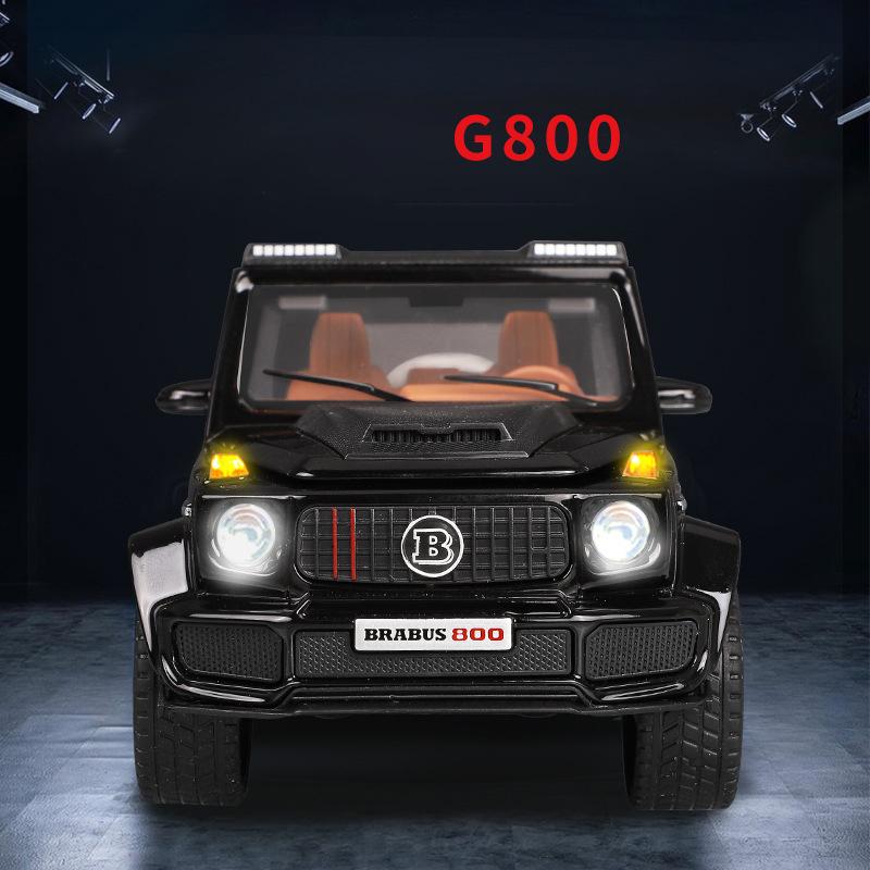 Масштаб 1/32 Brabus G800, литая под давлением модель автомобиля, игрушечный автомобиль с откатным механизмом, звуком и светом для детей, коллекция подарков для мальчиков и девочек