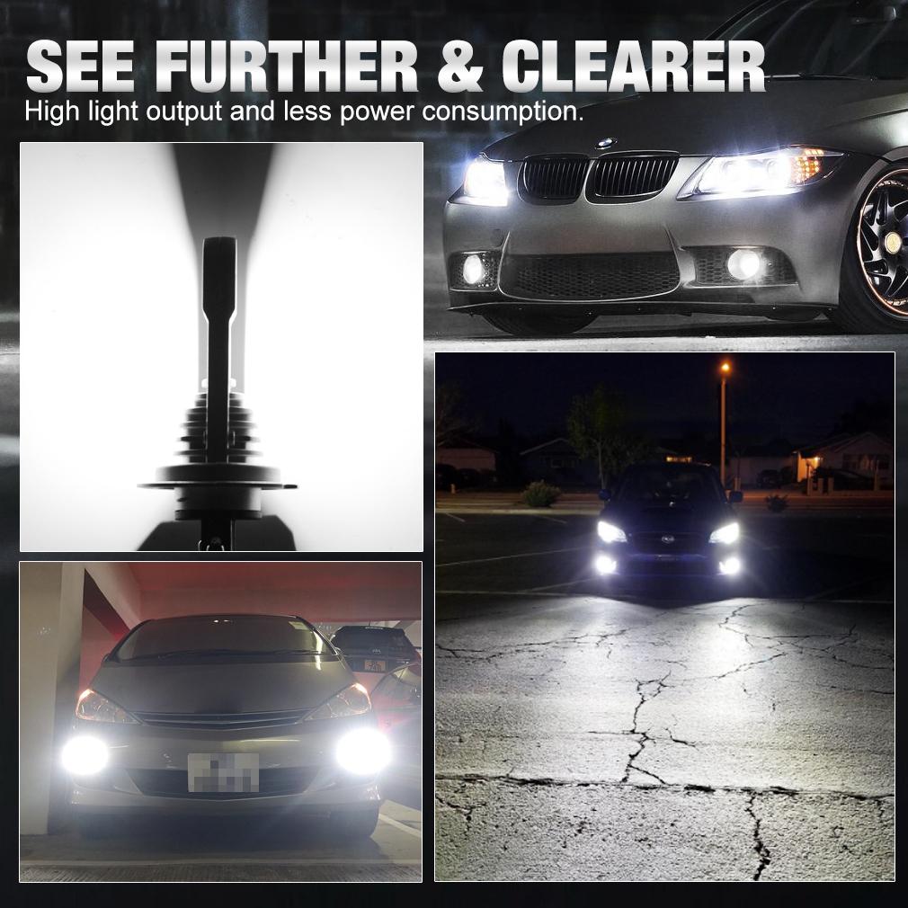 2 шт. H7 CSP светодиодные фары мини-безвентиляторные фары противотуманные фары 20000 лм автомобильные беспроводные фары автомобильные фары супер яркие 6000 К