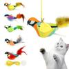 Vivid Chirping Interactive Bird Cat Toys Electronic Bird Fun Attract Cat Toy  for Indoor Cats