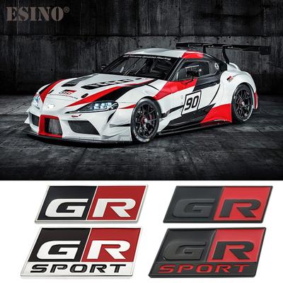 RE02Car Styling Gazoo Racing GR GR MN 3D Car Front Grill Zinc Alloy Badge Adhensive Metal Emblem Decal for Toyota Supra AE86 GT86 P1