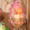 Chinese Style Portable Gourd Lantern PVC Handmade Handheld Gourd Lantern with Tassel Traditional Craft LED Lantern Kindergarten