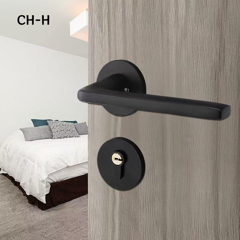 High Quality Aluminum Door Handle Split Gray Heavy Duty Privacy Lever Door Handles for Interior Doors Easy Installation