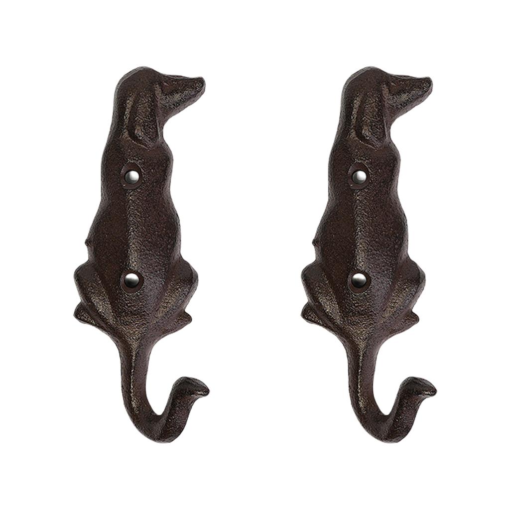 Декоративная железная вешалка для собак, железный настенный крючок на животную тематику с уникальным дизайном собаки для использования в прихожей или спальне