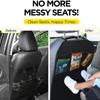 Car Oxford Waterproof Kick Mats Backseat Protector From Dirt Mud Scratches Car Back Seat Cover for Kids With Storage Organizers