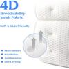 Practical Bathtub Support Neck,Head and Back with Non-Slip Suction Cups Air Mesh Pillow