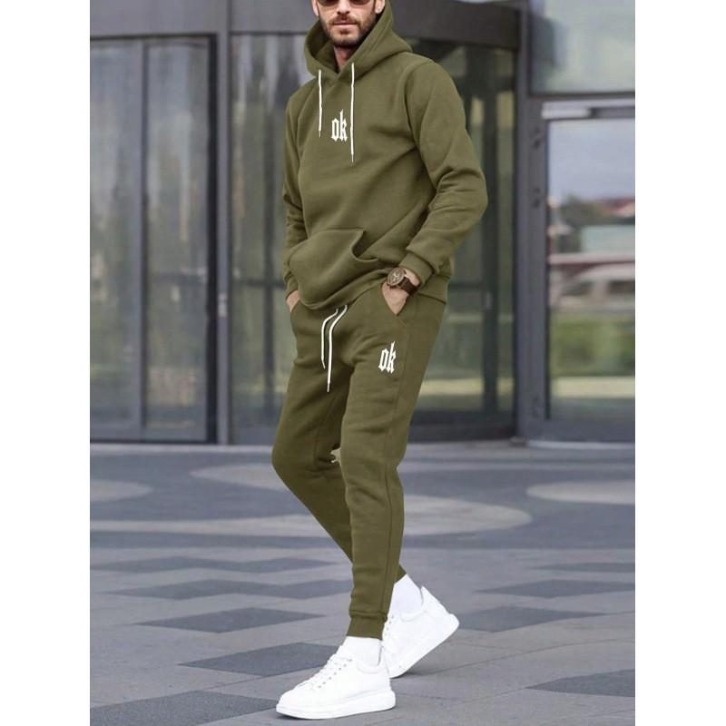 Winter Mens Hooded Sweatshirt Letter Print Loose Fit Casual Hoodie Teen Youth