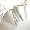 S925 Silver Simple Two Longline Square Earrings (1 Pair) P0915W