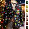 Men's Ugly Christmas Corduroy Warm Pocket Suit Jacket Cardigan Men's Casual Suit