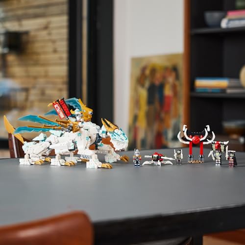 LEGO Ninjago Zen's Ice Dragon Toy Present Birthday Block Christmas Boys Girls Children 10 Years Old 11 Years Old 12 Years Old Elementary School Studen