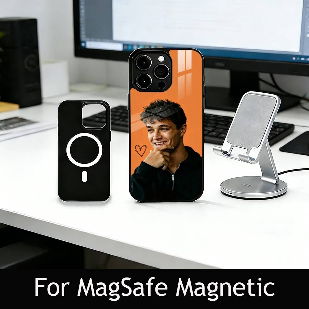 Чехол для телефона гонщика L-Ландо Н-Норриса для iPhone 17, 16, 15, 14, 13, 12, 11 Plus, Pro, магнитный с MagSafe, беспроводная зарядка