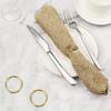10Pcs Gold Metal Napkin Ring Minimalist Style Napkin Buckle Glossy Serviette Buckles  Thanksgiving