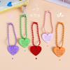Прочный красочный брелок в форме сердца, креативный милый брелок в форме сердца, кавайный рюкзак, украшения, аксессуары, подарки