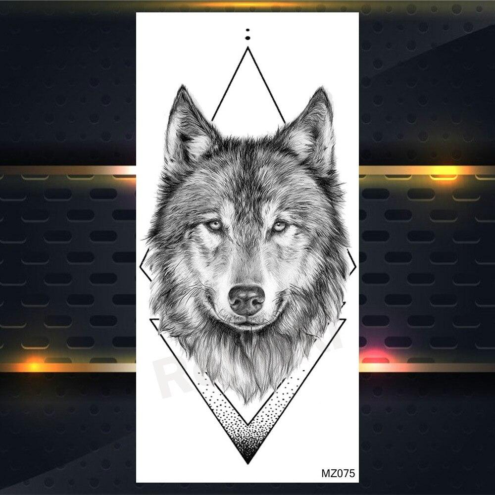 Временные татуировки с изображением орла для мужчин и женщин, волк, черное животное, татуировка, тигр, лесной лось, геометрия, гора, поддельные татуировки, скорпион, руки, руки