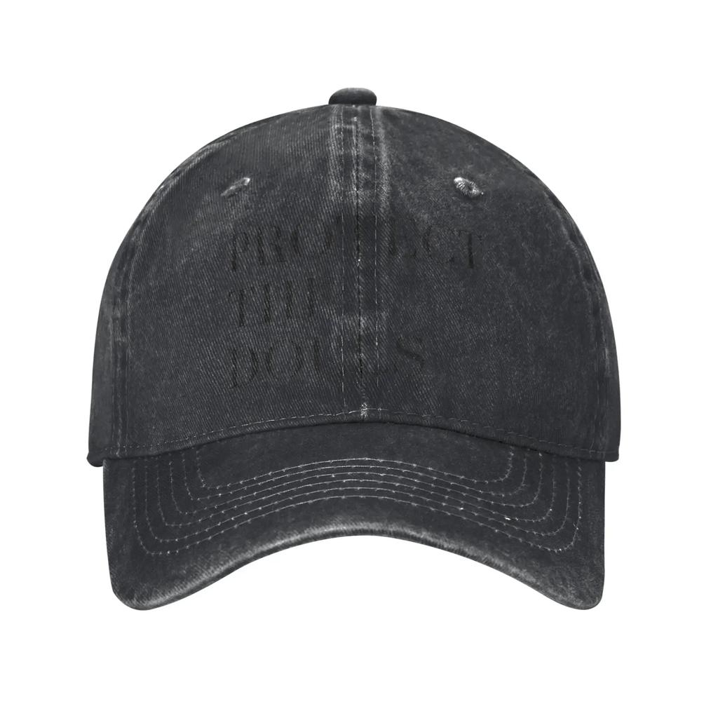 Baseball Cap Protect The Dolls Summer y2k Retro Trucker Hat Black Letter Print Men Adult Tennis Skate Sunscreen Baseball Caps