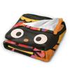 Cute Chococats Blanket Black Cat Warm Soft Street Trend Plush Bedding Throws For Kids Living Room Flannel Bedspread Bed Cover