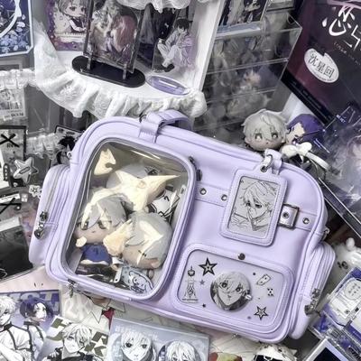 Дофамин DIY Женские Ульцзан Ита-сумки Новый Дизайнерский Прозрачное Окно Рюкзаки для Показа Кукол Большая Вместимость Y2K Сумка через Плечо для Концерта