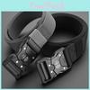 Fashionable Alloy Buckle Men Nylon Woven Waist Belt For Outdoor Activities