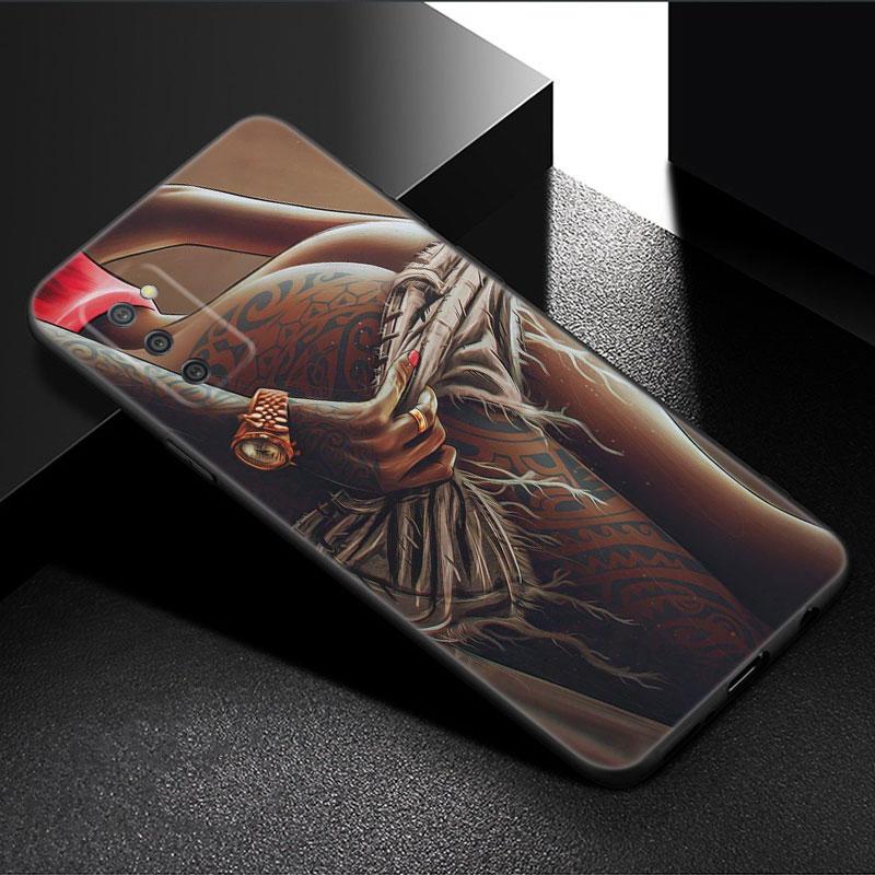 Чехол для телефона с изображением девушки-татуировки для Samsung Galaxy A01 A03 Core A04 E A02 A05 A10 A20 A21 A30 A50 S A6 A8 Plus A7, черный