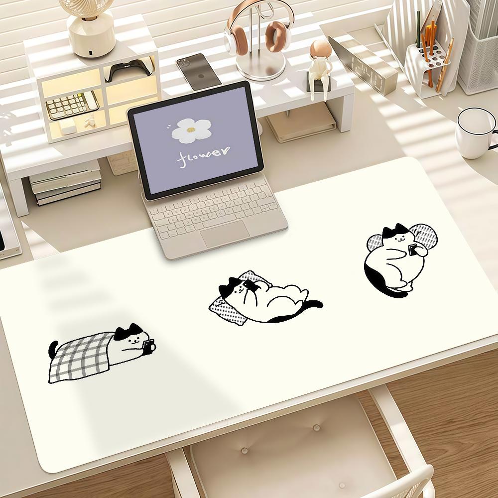Cartoon Cat O-orosi Mouse Pad Anti Slip Rubber Edge Locked Thickened Laptop Gaming Desk Mat