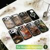 Классический Эстетический Арт Чехол Для Телефона Для iPhone17,16,15,14,13,12,11 Plus,Pro Магнитный Для Magsafe Беспроводной Зарядки