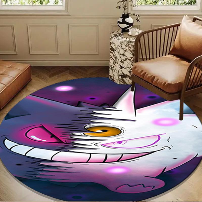 Gen-gar Neon Adventure Round Rug for Livingroom,Bedroom, Palyroom, Chair Rug, Area rug, Circle Carpet, Large Size Fan Christmas gift