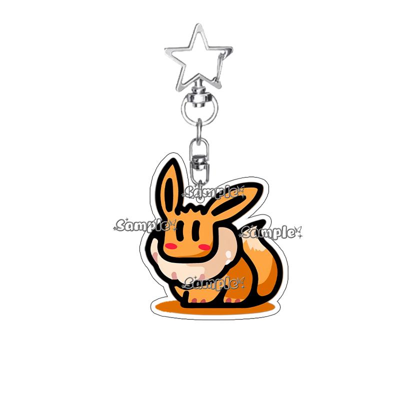 Акриловый Брелок Аниме Мультфильм Иви Умбреон Силвеон Эспеон Бульбазавр Коллекция Аниме Игр Двусторонний Печатный Подвеска Шармы