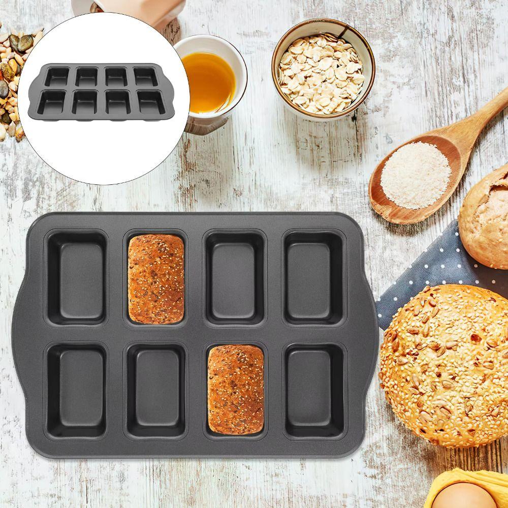 Large Capacity Mini Loaf Brownie Pans Non-Stick Carbon Steel Cake Mold Cooking Accessory