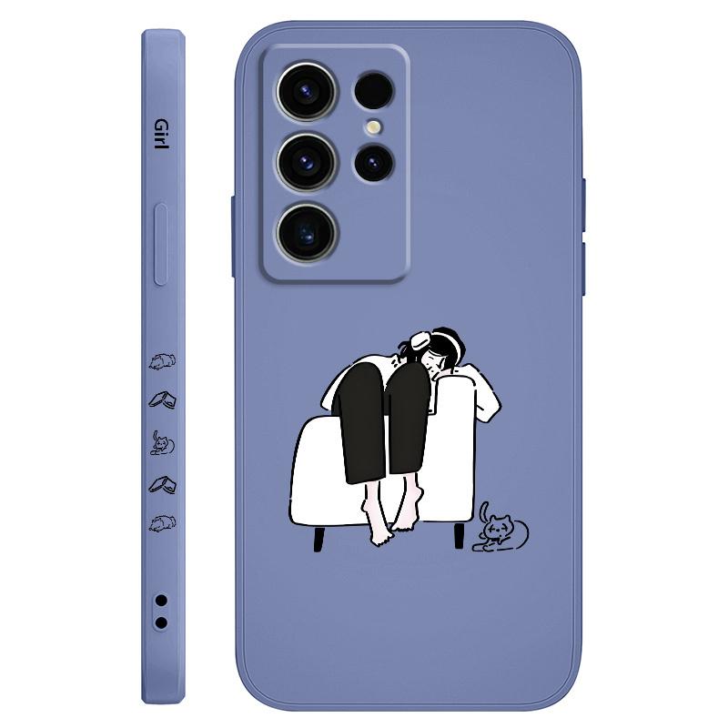 Чехол для телефона 'Пара на диване' для Samsung Galaxy S25 S24 S23 S22 S21 S20 S10 S10E Ultra Plus FE Note 20 Ultra Plus