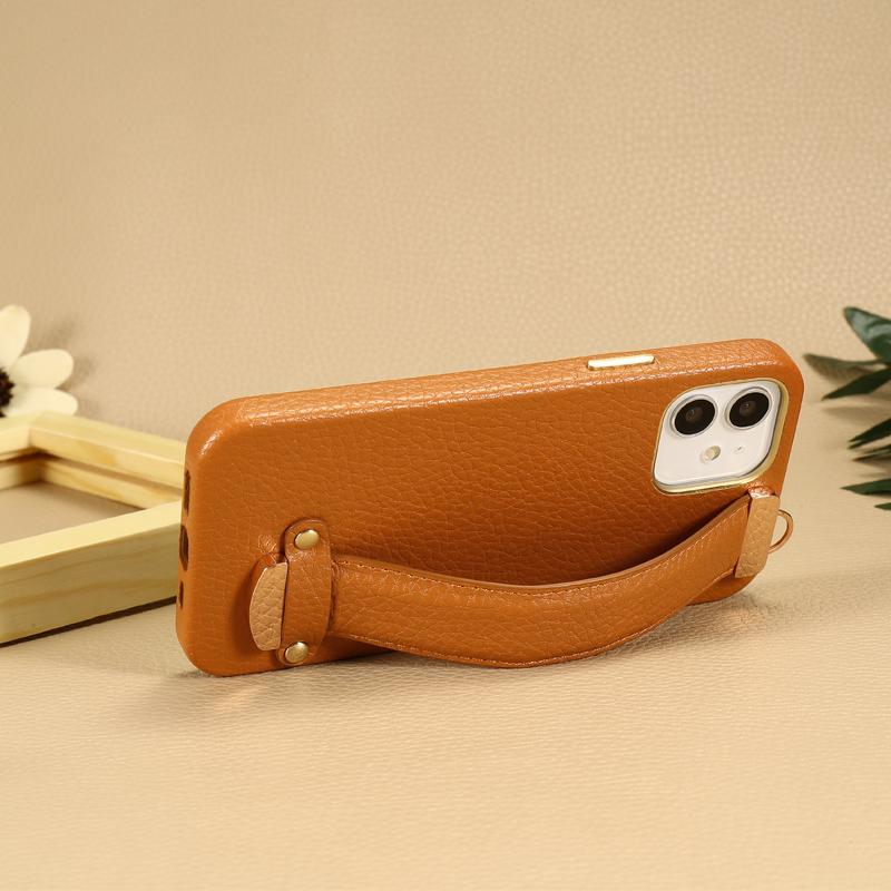 Чехол-подставка из кожи LANGSIDI для iPhone 13, 12 Pro Max, 13pro, 13 Mini, роскошная задняя крышка с полной защитой на 360 градусов и ремешком на запястье