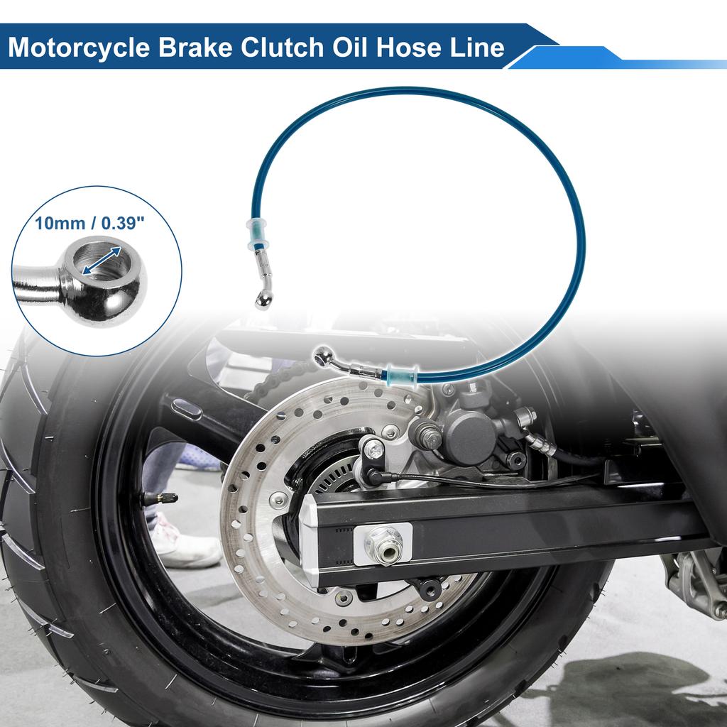 Motoforti 80cm Motorcycle Brake Clutch Oil Hose Line Blue