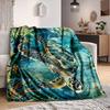1Pc Ocean Life Adventure Blanket Soft And Comfortable Casual Warm Camping Travel Christmas Halloween Xmas Gift M92852