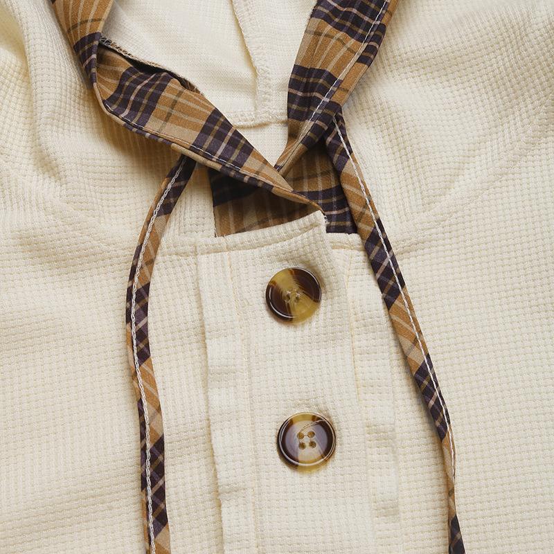 YYFS Женская мода повседневная осень-зима однотонный принт длинный рукав с капюшоном пуловеры и длинные рукава