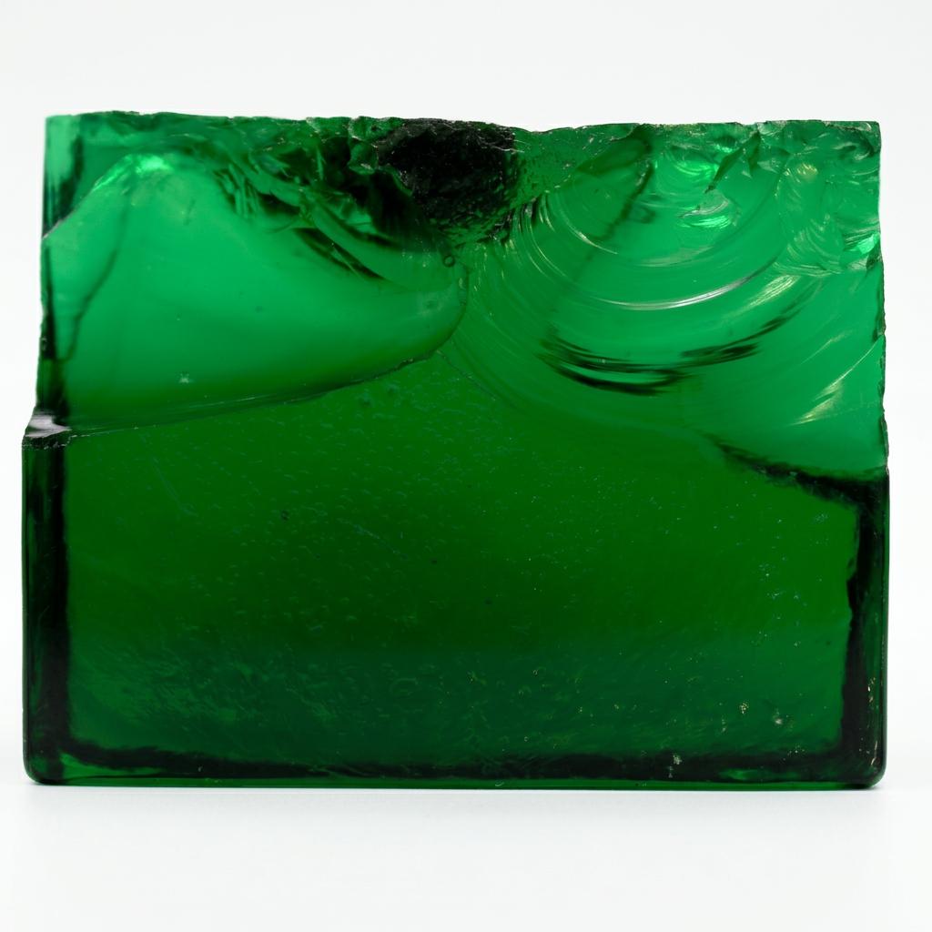 Lab-Created Green Emerald Loose Gemstone Uncut Rough 2105.8 ct for Lapidary and Gem Collections