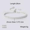 Oval Crystal Tennis Bracelets for Women Korean Gold Adjustable Zircon Chain on Hand Bangle Jewelry Friend Gift 207