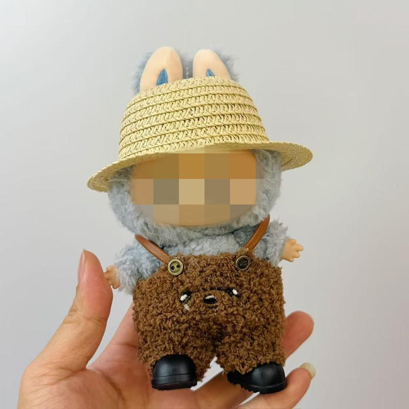 Подвеска Лабубу: Коробка-сюрприз с детской одеждой - 17 см винил «Макарон».